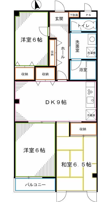 ヘリオス天神町レジデンス 間取り