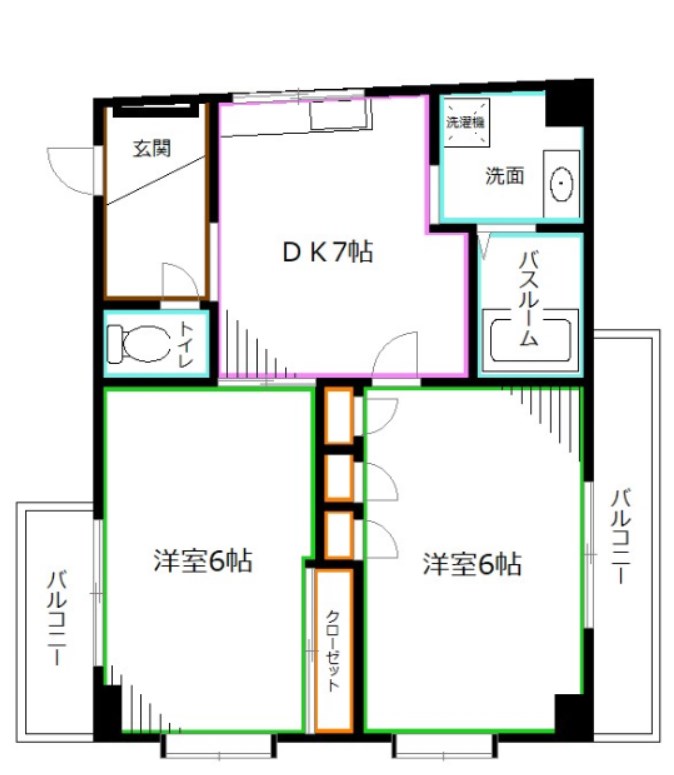ハイツサカウエ 間取り