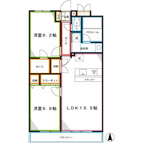 ラフィネＳ国分寺  間取り