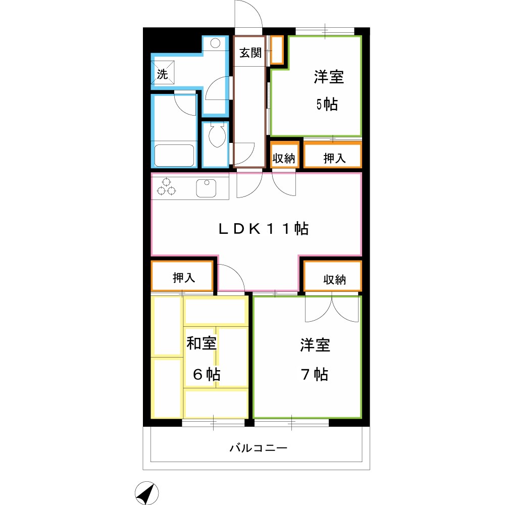 クレール武蔵野  間取り