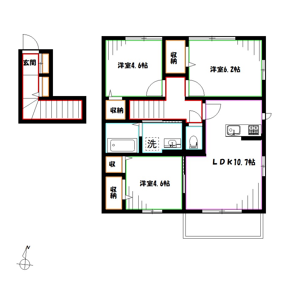 フェリーチェⅠ 間取り