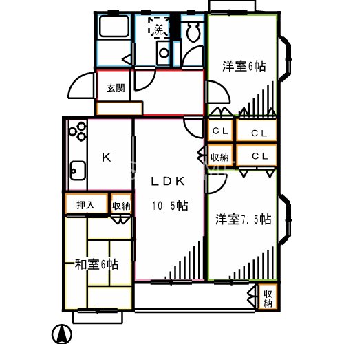 桜橋コートB 間取り