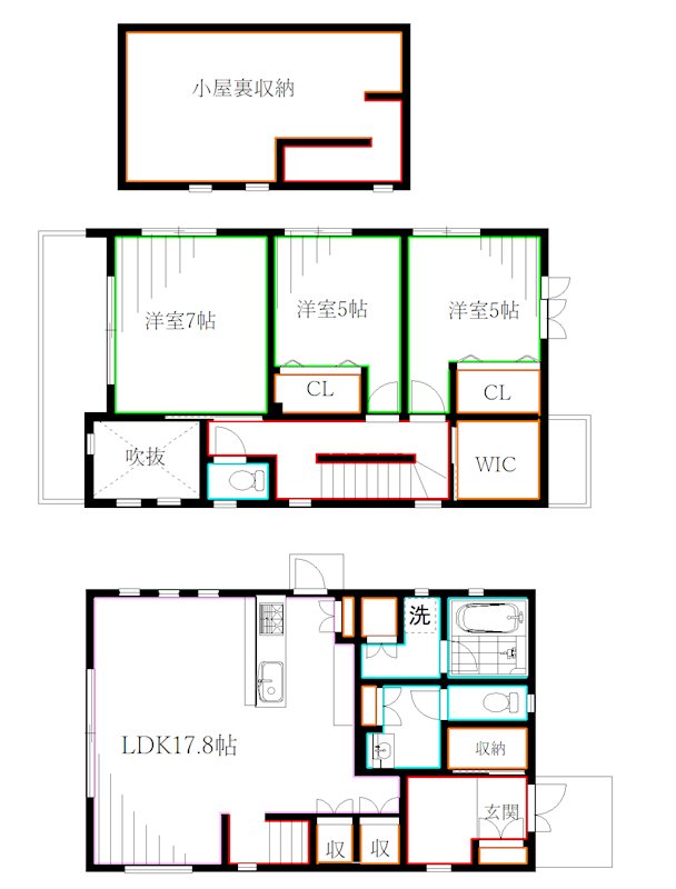 東町5-28戸建 間取り