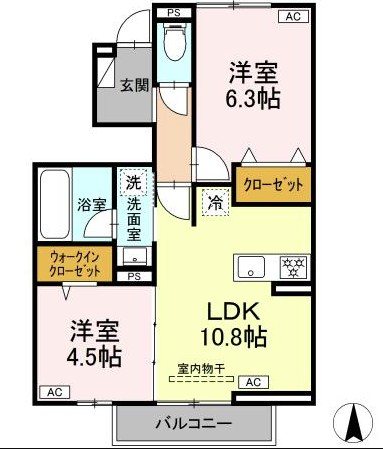 ベルウッドコート　B棟 間取り