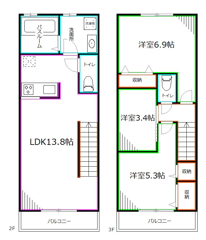 カドチテラス  間取り