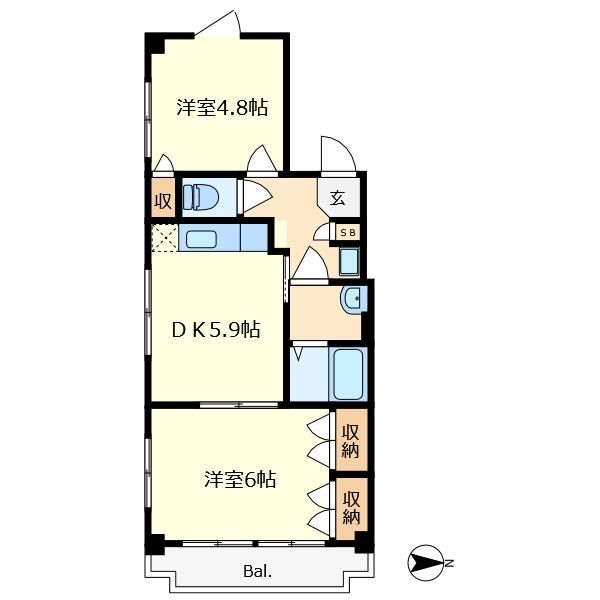 グランメール国立 間取り