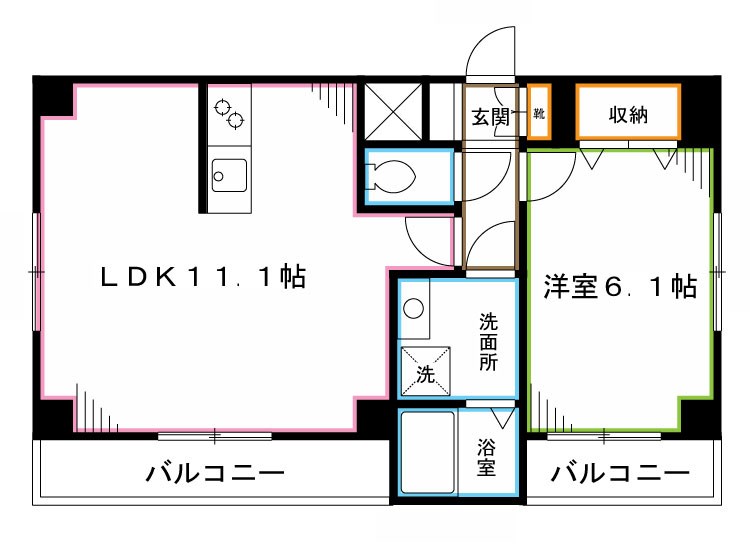グランツアベニュー新中野 間取り