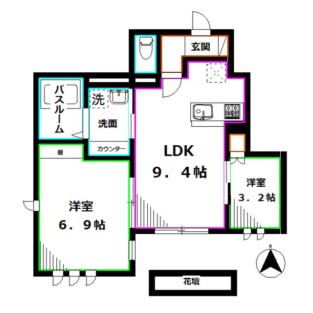 クレールムサシ 間取り