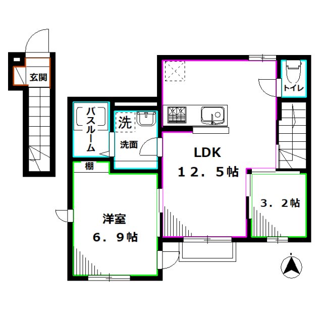 クレールムサシ 間取り