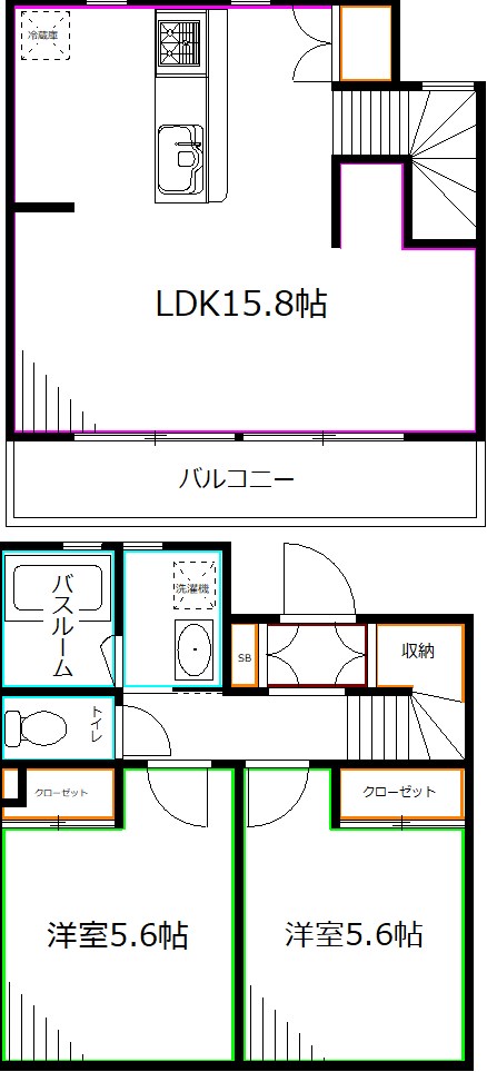 廻めいきゅう 間取り