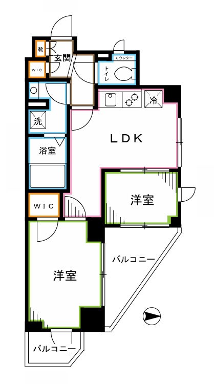 アジュールテラス中野新橋（旧N-stage中野新橋） 間取り