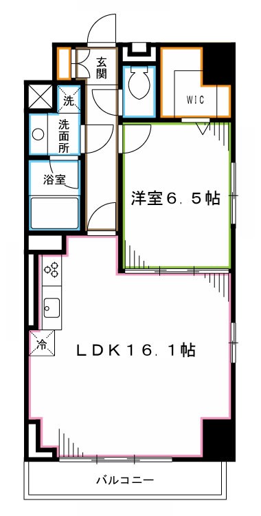 メゾンドフローレ野方  間取り