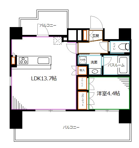 アジールコート新高円寺   間取り図