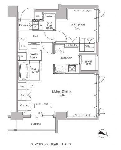 プラウドフラット中落合  間取り図