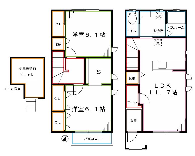 メゾン ド ヴィラージュ C棟 間取り
