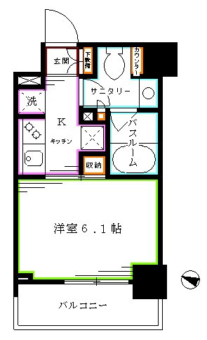 ｉ&minus;Ｓｕｉｔｅ　ＨｉｇａｓｈｉＮａｋａｎｏ 間取り