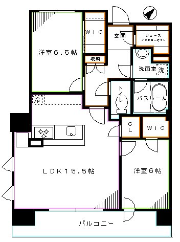 PRIME URBAN 東中野 COURT 間取り