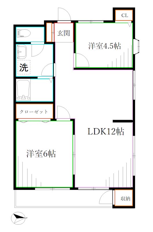 上水ハイツ  間取り