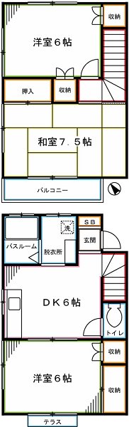 テラスハウス　マツモト 間取り