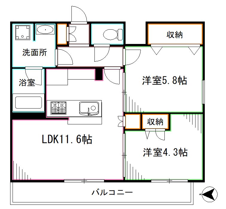 フレンシア下井草 間取り