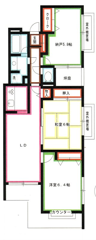 フィオーレ武蔵野　　 間取り