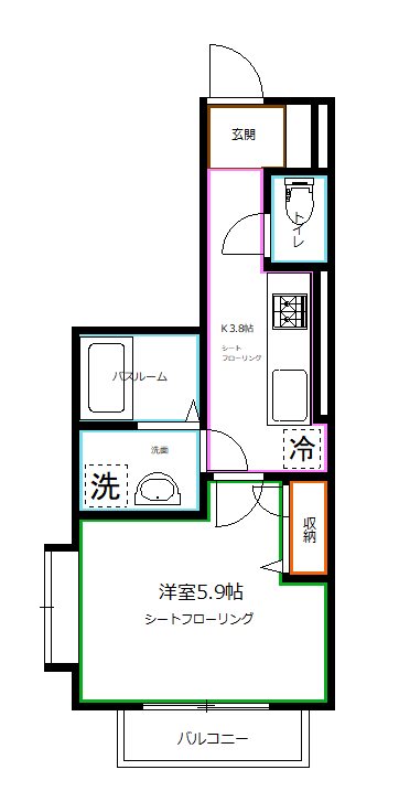 ガーデニア国立 間取り