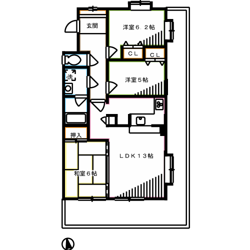 AdomiS桜堤 間取り