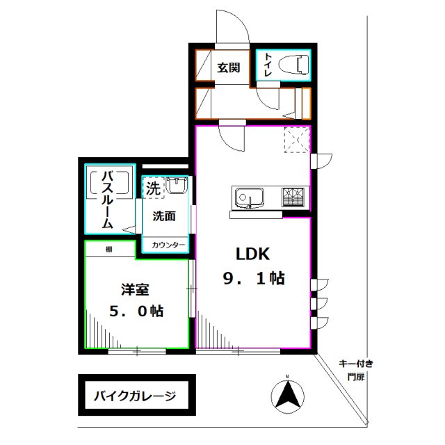 クレールムサシ 間取り