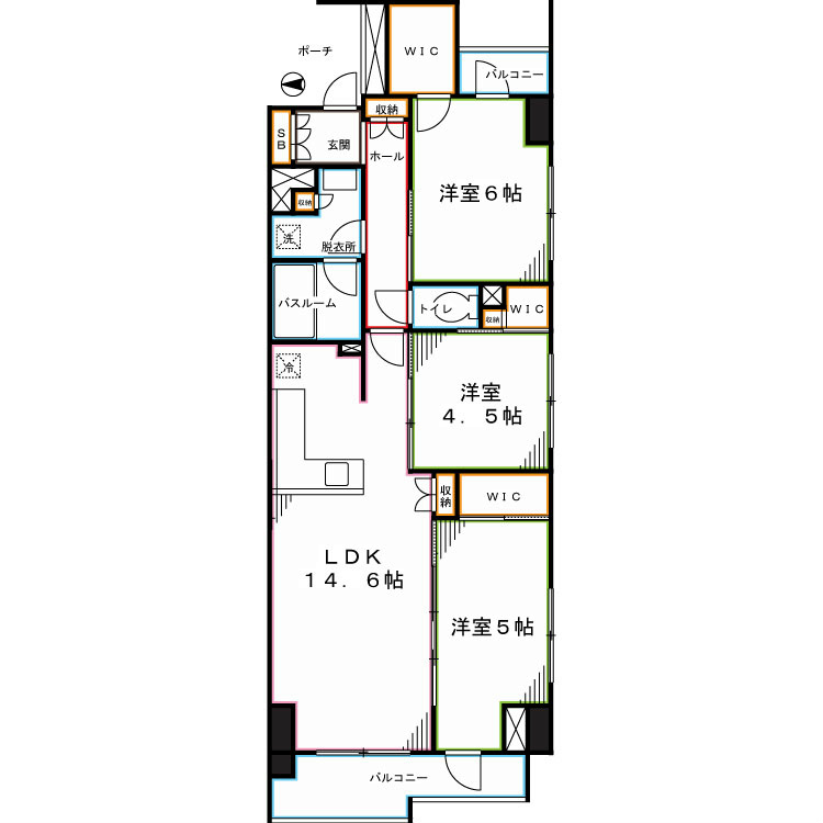 ザ・パークハウス国分寺プレイス 間取り