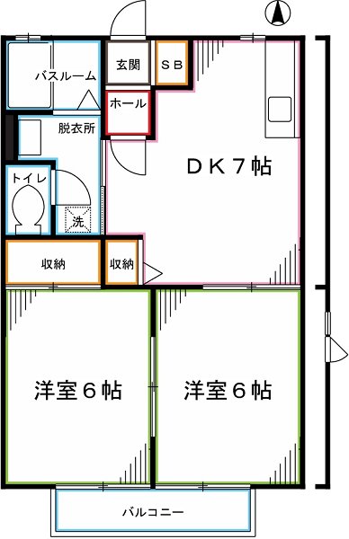 コーポワコウ 間取り