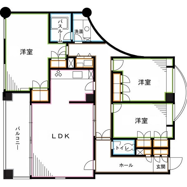 宮前ヴィレッジ C棟  間取り