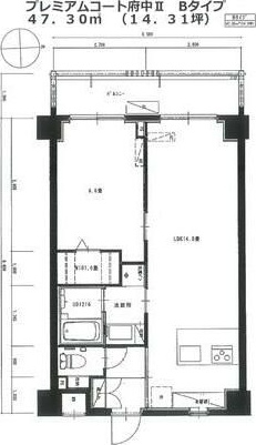 プレミアムコート府中Ⅱ 間取り