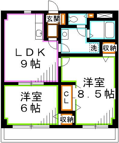 クレール秀光  間取り