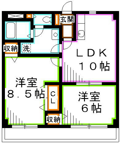 クレール秀光  間取り