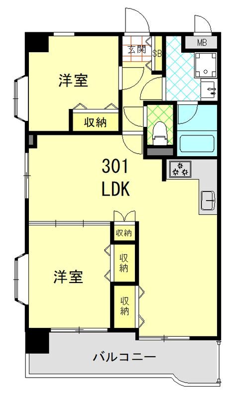 スカイビュー井荻 間取り