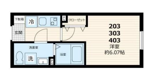 GATE　Residence　Mitaka 間取り