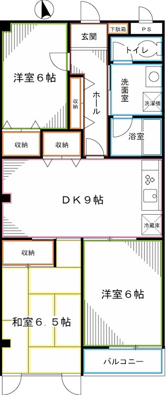 ヘリオス天神町レジデンス 間取り