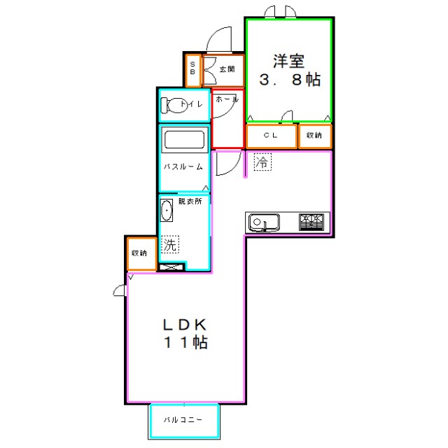 クレール国立 間取り