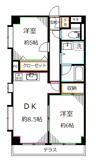 アクトピア方南町Ⅱ 間取り