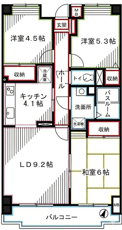 リヴィエール一橋学園 間取り