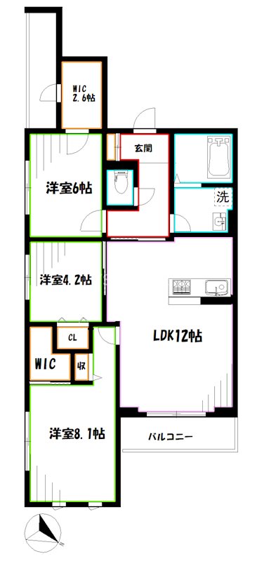 ヴェルデルークス美鷹 間取り
