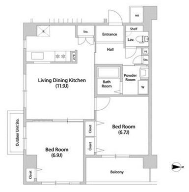 コーポレート連雀1号棟 間取り
