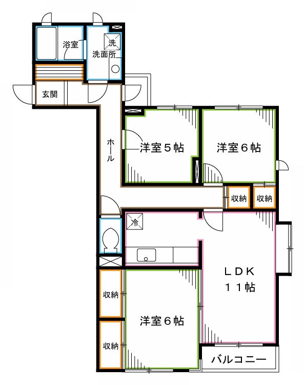フォレストⅠ  間取り