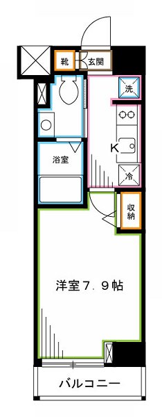 プラウドフラット東中野   間取り