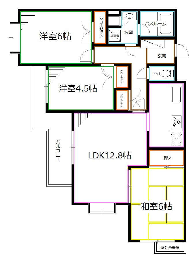 フラット浜田山A 間取り
