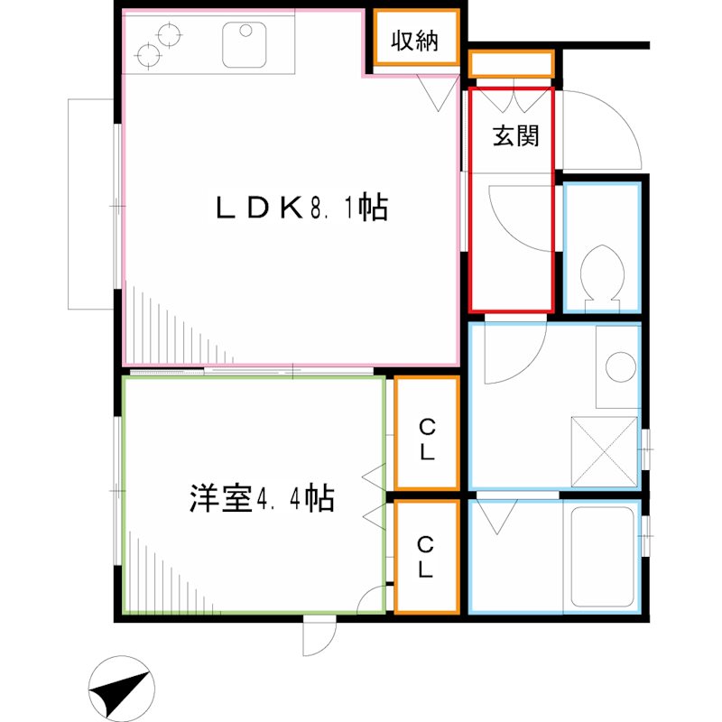 デザインコート吉祥寺456 間取り