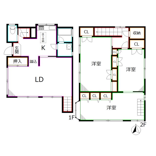 貸家 小平市津田町２丁目 間取り