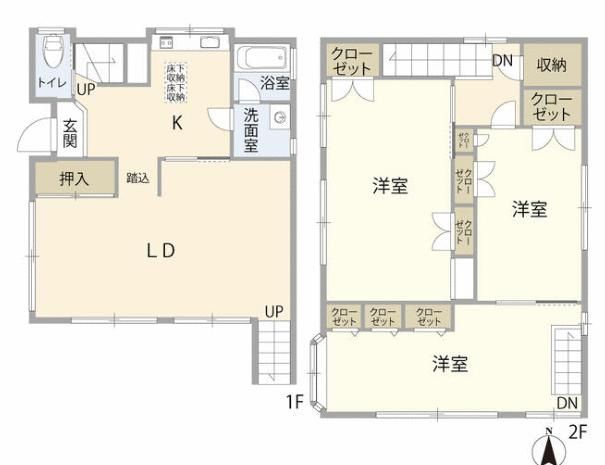 貸家 小平市津田町２丁目 間取り