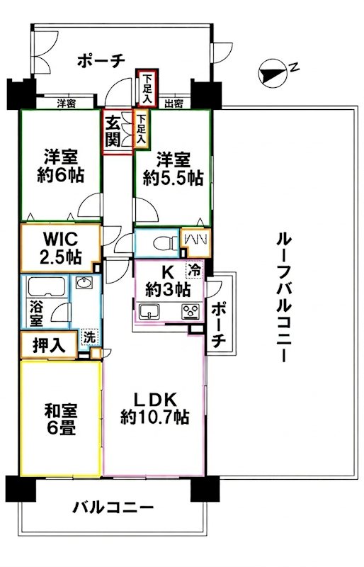 クラウンガーデン武蔵野　サウスコート 間取り