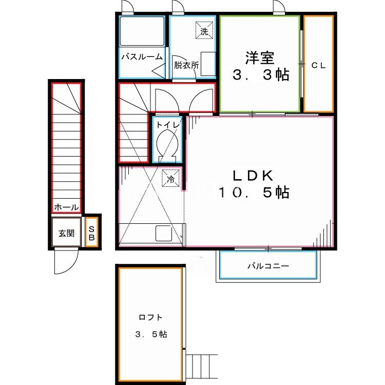 Ｐｅａｋ　Ａｖｅｎｕｅ　Ｍｅｅ 間取り